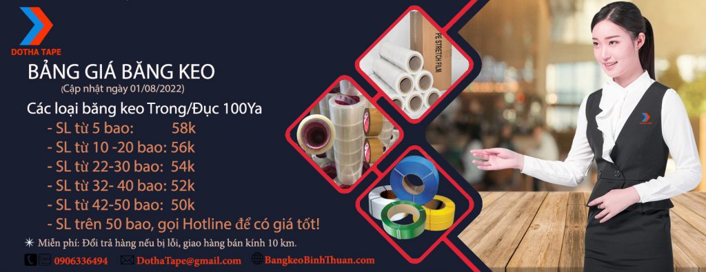 Bảng giá băng keo tháng 8